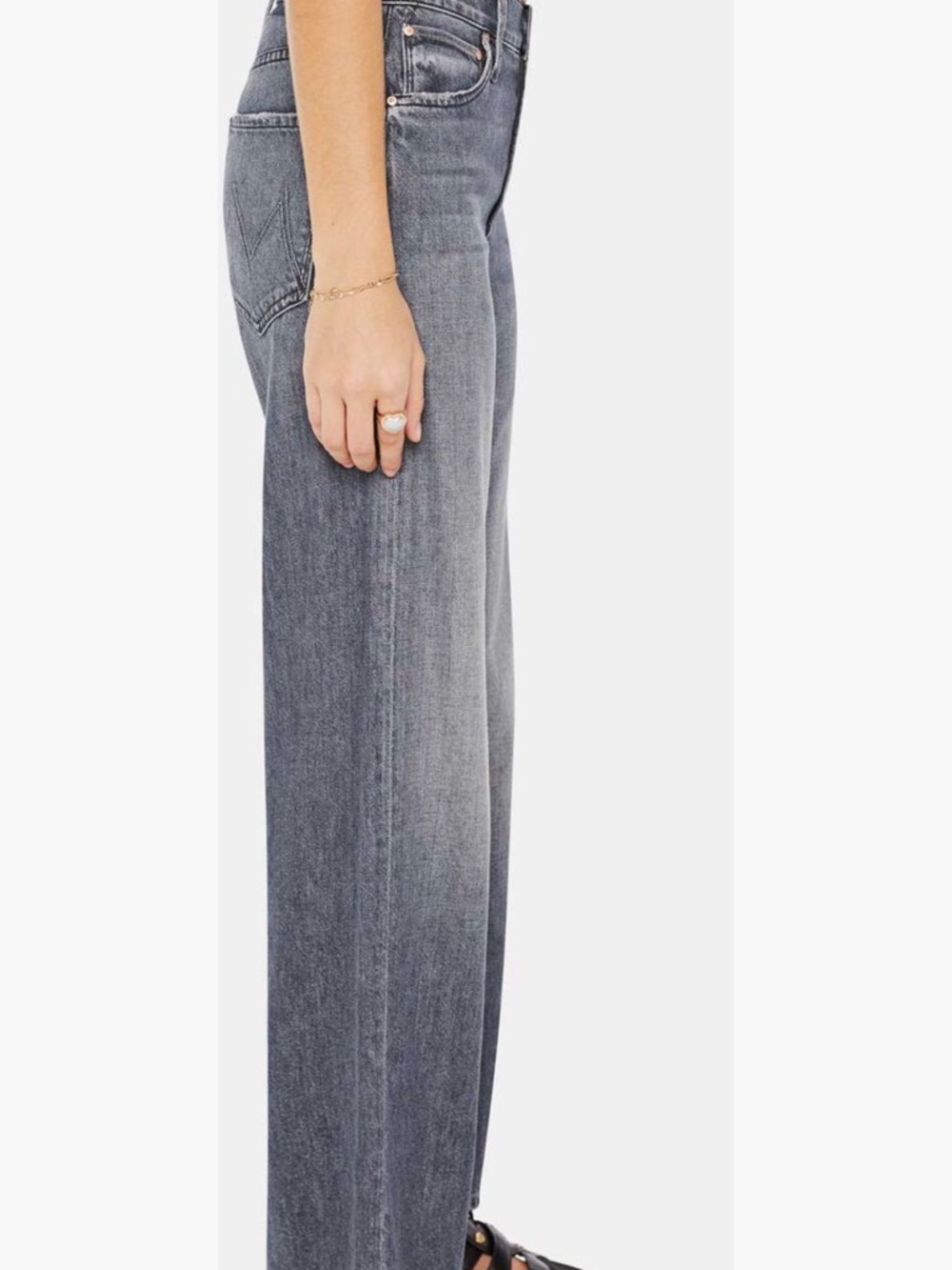 Mother Superior Dodger Ankle Off the Beaten Patch Wide Leg Jeans 29 - Picture 3 of 6